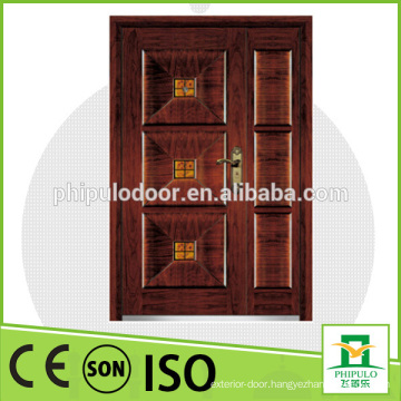 2016 security armored door double wooden door design mian entrance door